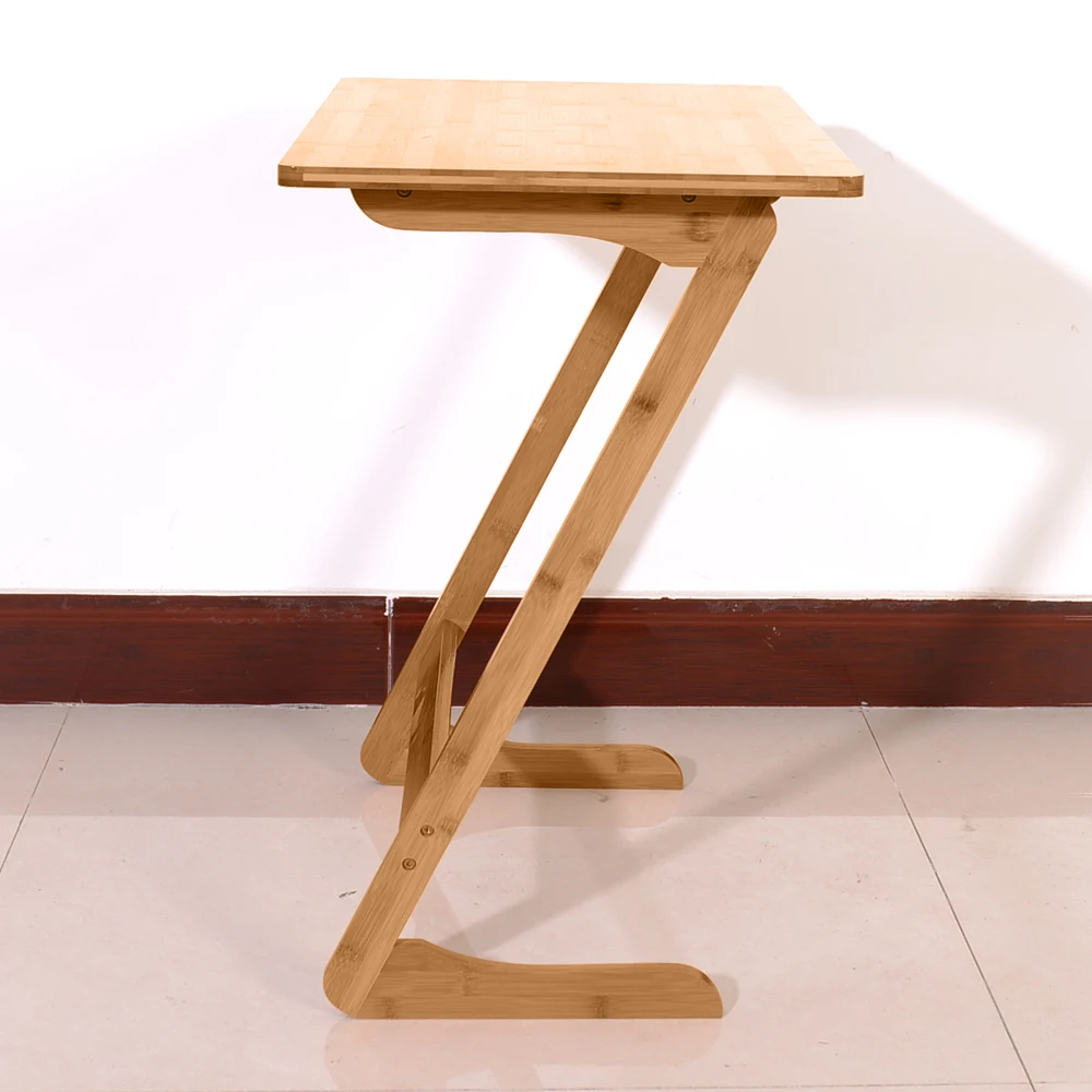 Z-shaped Sofa Side Coffee Table Basse Bamboo Color Side Tables 60*40*65cm