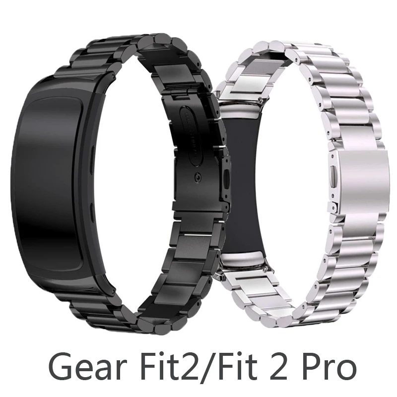 

Luxury For Samsung Gear Fit 2 Pro Strap Metal Stainless Metal Wrist Watchband Bracelet For Samsung Fit2 SM-R360 Strap