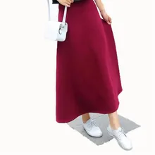 Женские теплые утолщенные одноцветные юбки, Осень-зима, облегающие Женские Черные Юбки Русалки с эластичной талией, белые длинные юбки размера плюс 6XL