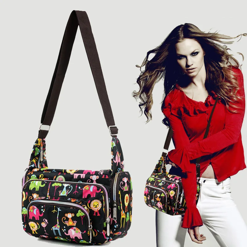 Женские сумки-мессенджеры, сумка-мессенджер с цветочным принтом, через плечо, Холщовая Сумка, нейлоновая оксфордская ткань, женская сумка