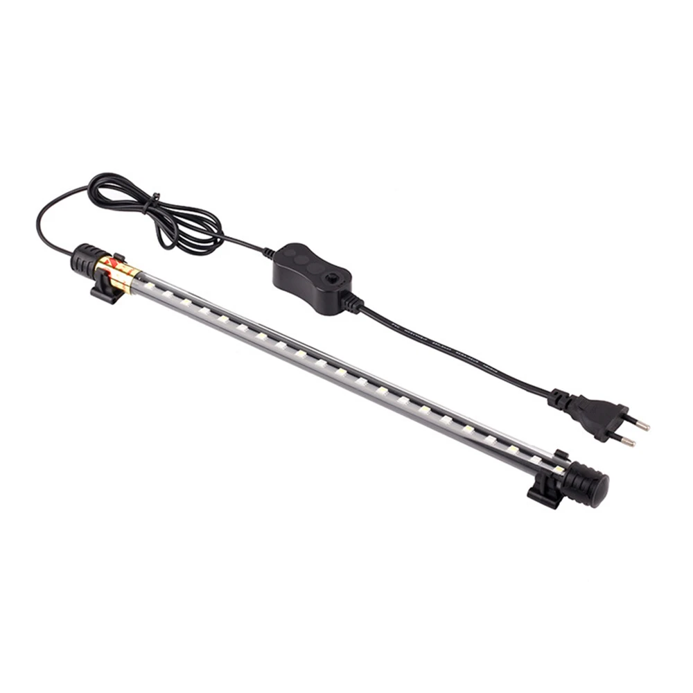 

Aquarium Fish Tank LED Light Clip Lamp Pool Bar Submersible Waterproof Lights White/Blue Aquatic Lighting 18CM/30CM/40CM EU Plug