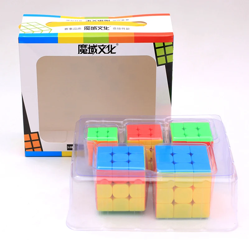 5 шт. мини 3x3x3 скоростной магический куб с комплектом брелоков Moyu Mofang Jiaoshi MF3S 3x3 Neo
