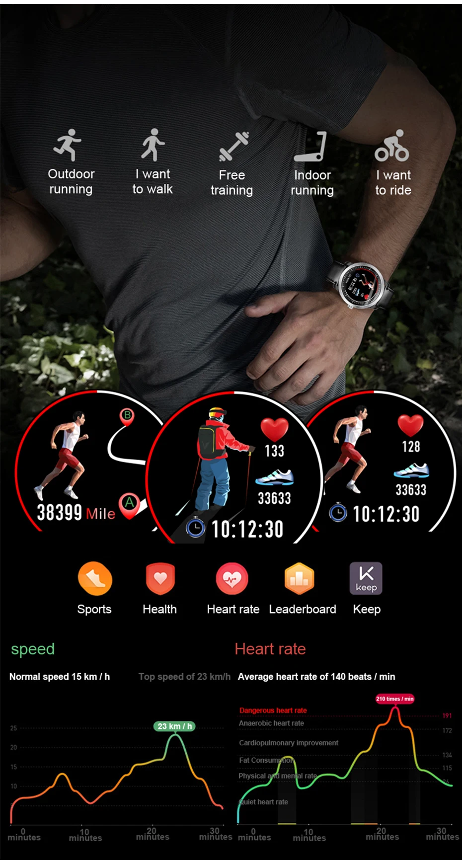 N58 ECG Smartwatch Men Smart Watch support Electrocardiogram Measurement Fitness Tracker (8)