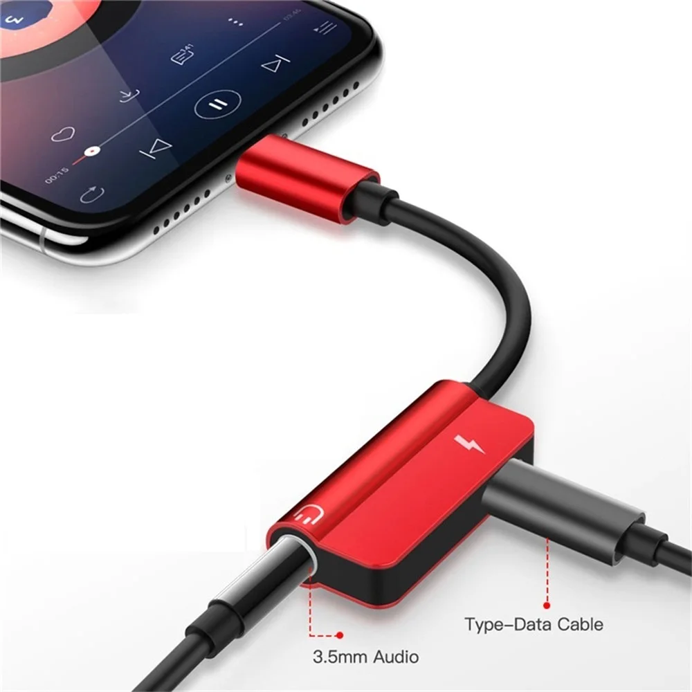 

USB Type-C Audio Charging Adapter 2 In 1 Type C Male To Female 3.5mm Headphone Jack + Charging Converter For Huawei P20 Pro