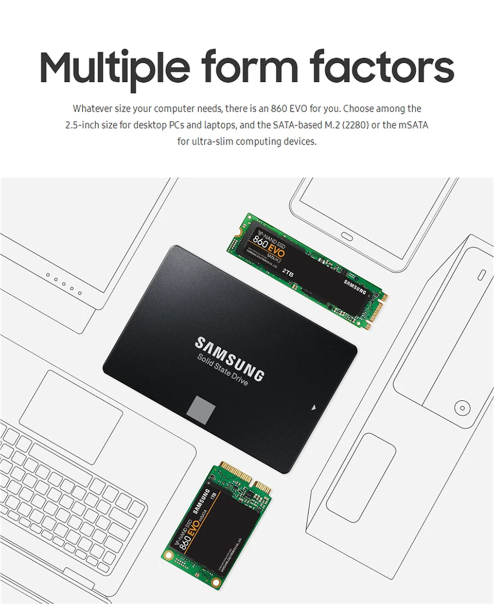 Samsung 860 evo 250 gb 500 gb