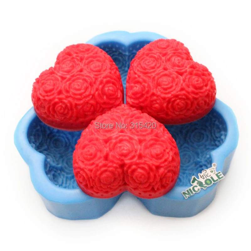 Buy Nicole R0350 3D Heart Shaped Natural Silicone Soap