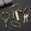 Creative Portable Brass Keychain Portable Unique DIY Craft Tools Whistle Ruler Key Ring Pendant Jewelry Keychain Accessories ► Photo 2/6