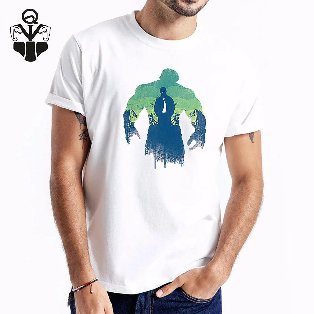 

QIM O-Neck Print The Hulk Casual Summer Top Tees For Men Fashion T-shirt Men Plug Size Casual T-shirt Short Sleeve T-shirts