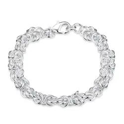 925 серебряные браслеты для женщин кран пряжка круглый 20 см аксессуары браслет ювелирные изделия тонкий браслет Высокое качество оптом и в