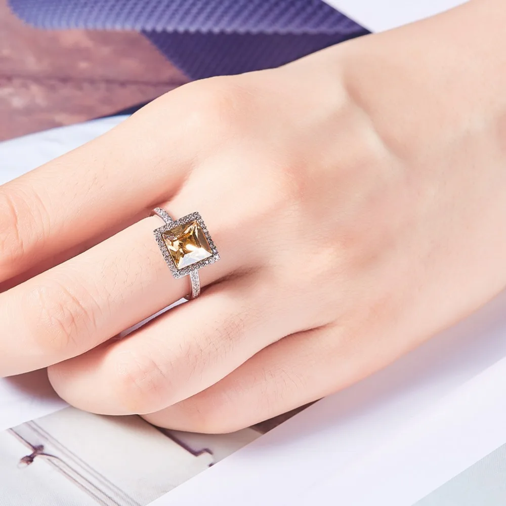 PANDA100 Подарочное кольцо для женщин кристаллическое Swarovski ювелирное изделие в виде