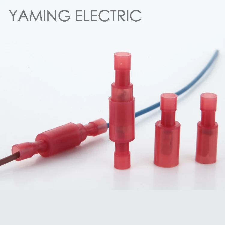 

20set/bag 40pcs Male Female Connector Crimp Terminal Red Electrical Wire Terminals Nylon Bullet Connectors P19
