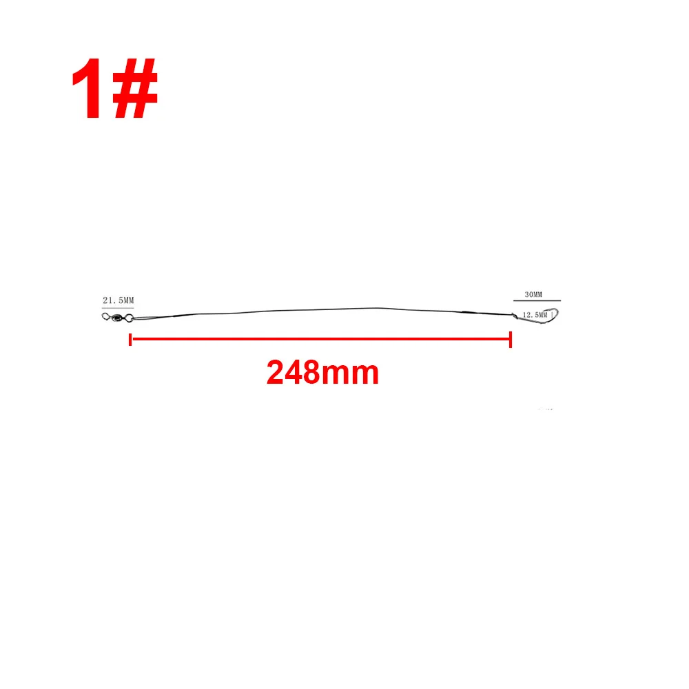 Гиена 6 шт./пакет Нержавеющая сталь рыболовную леску линия нахлыстом поводок с крючками и поворотные рыболовные лидер 25 см Анти-укус - Цвет: 1