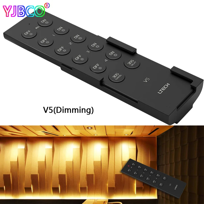 

LTECH 2.4G wireless R4-5A/R4-CC Receiver V5 V6 V8 dimming/CT/RGBW Remote led Controller Receiver for led strip light lamp