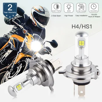 

NICECNC H4 HS1 Head Light LED Bulb Motorcycle 80W/pair Light Lamp For Yamaha Grizzly 550 700 FI Auto YFM550 YFM700