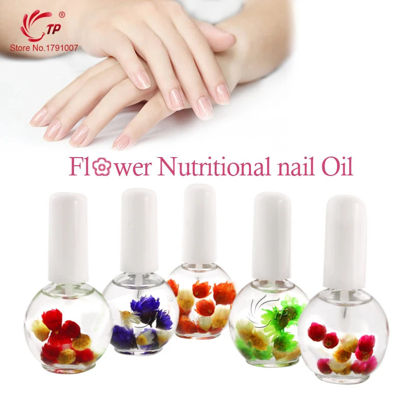 TP 1pc 14ml Dry Flower Nutrition Oil Nail Care Tools Nutrition Polish Oil UV Gel Nail Treatment Nail Lacquer