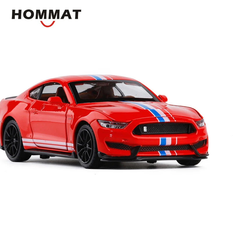 HOMMAT 1:32 Масштаб Ford Mustang Shelby GT350 Игрушечная модель автомобиля Diecasts& игрушечные транспортные средства сплав металлическая модель автомобиля подарки игрушки для детей - Цвет: Red