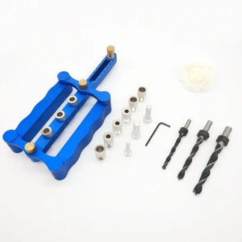 

Ultimate Self Centering Doweling Jig Set Metric Dowel Drilling Tools 3 in 1 Punch Locator Power Woodworking Joinery Hand Tool