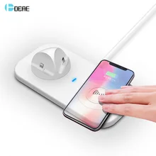 DCAE 3 в 1 QI Беспроводное зарядное устройство для iPhone XS MAX XR X 8 plus беспроводной зарядный коврик для samsung S9 S8 S7 Xiaomi Micro type C USB