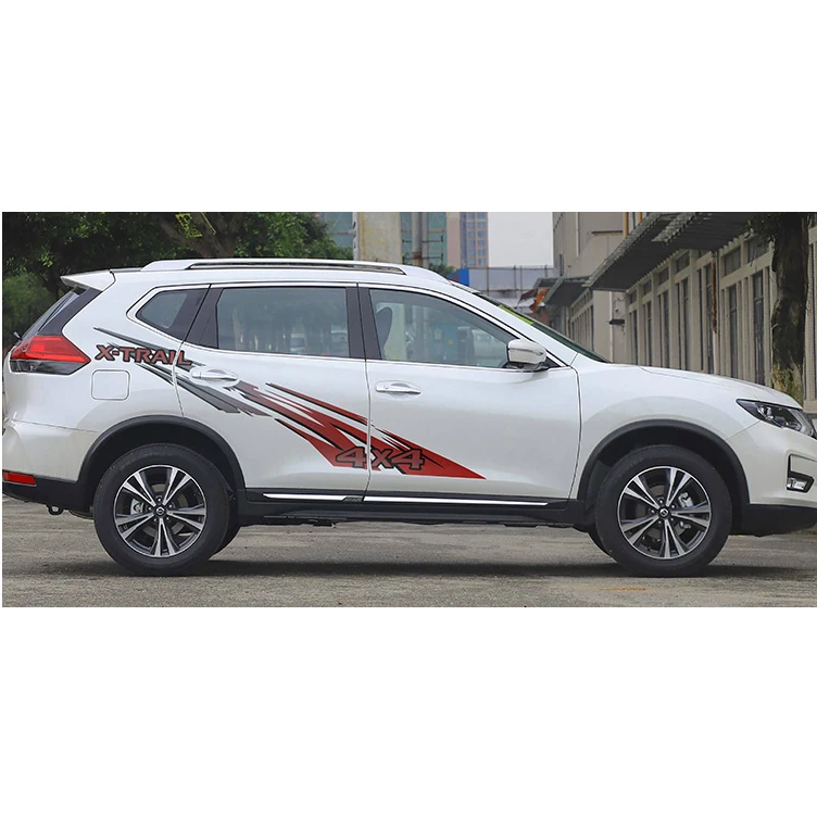 Виниловые наклейки для автомобилей NISSAN с полосками гонок боковая дверь цветные