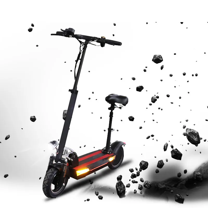 

48V 26A Lithium Battery Electric Scooter Max Speed100km 48V500W Folding Electric Bike with Seat Electric Skateboard Kick Scooter