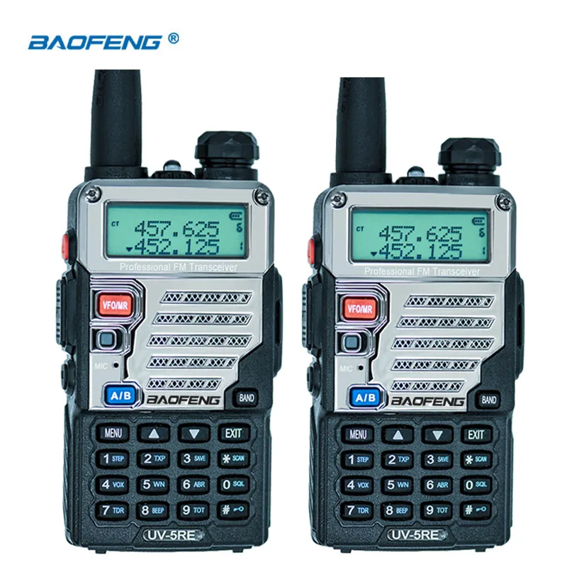 2 шт Baofeng UV 5RE иди и болтай Walkie Talkie с двухдиапазонной СВ радио 5R 5 Вт 128CH UHF VHF