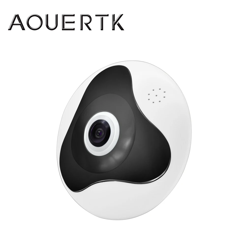 AOUERTK  360 Degree 960P Camera Two Way Audio SD Card Slot Night vision WiFi  Full View WIFI Video IP Camera WiFi Mini CCTV