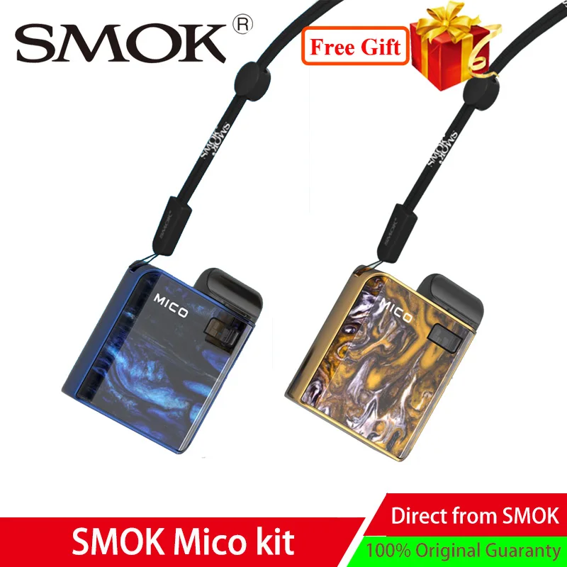 Original Electronic cigarette SMOK Mico kit with 700mAh battery pod mod MTL vaping vape 1.7ml Vape pod Somk mico Pod Vape
