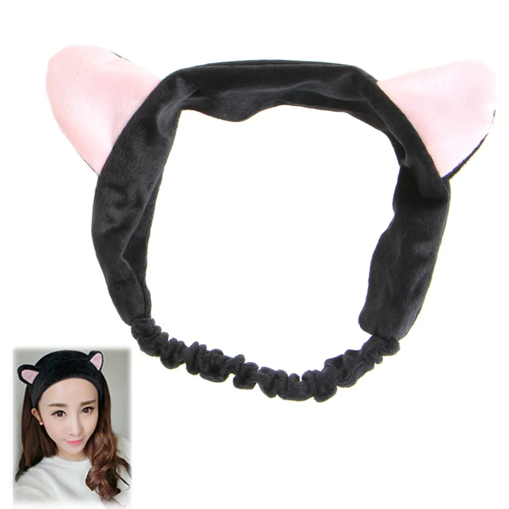 Korean Style Women Girls Grail Cute Cat Ears Headband Hair Head Band Headdress Party Gifts Wash Face Helper Headband