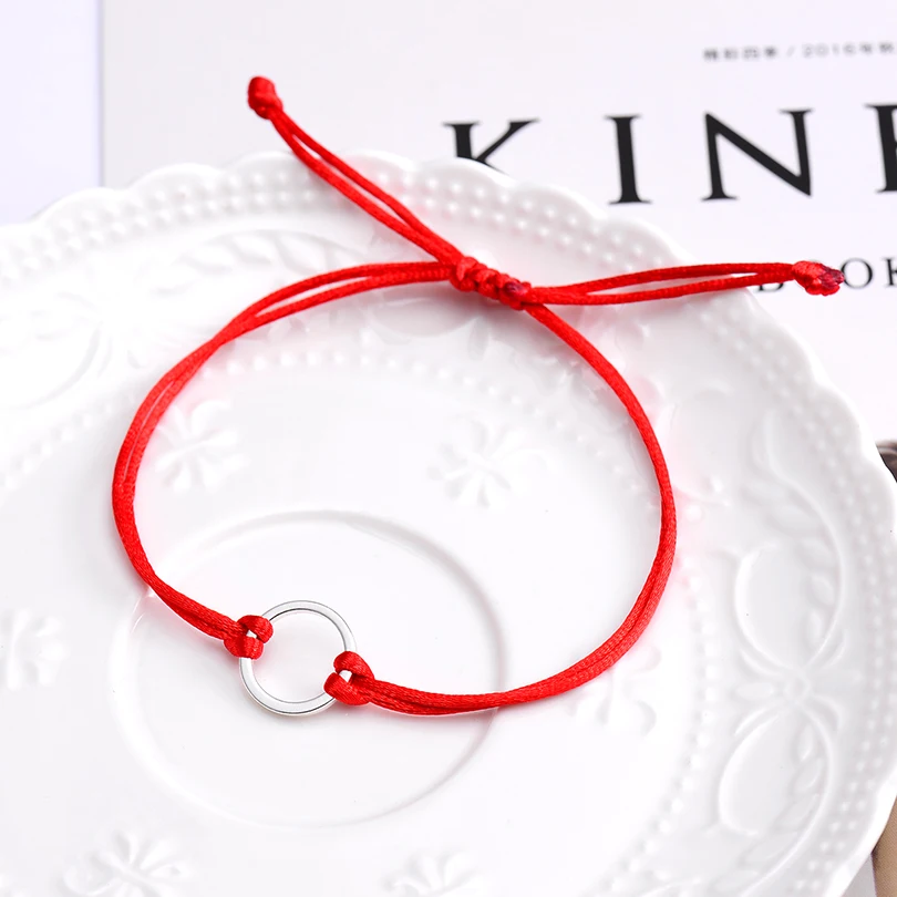 Pipitree Simple All-Match 10 Colors Round Circle Bracelet Lucky Red String Bracelets & Bangles for Women Kids Handmade Jewelry - Image 2