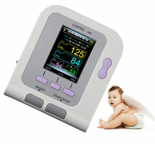 Здоровья Мониторы scontec08a цифровой BP Мониторы с младенцем манжеты USB Пульсоксиметр тонометр Oximetro де Dedo