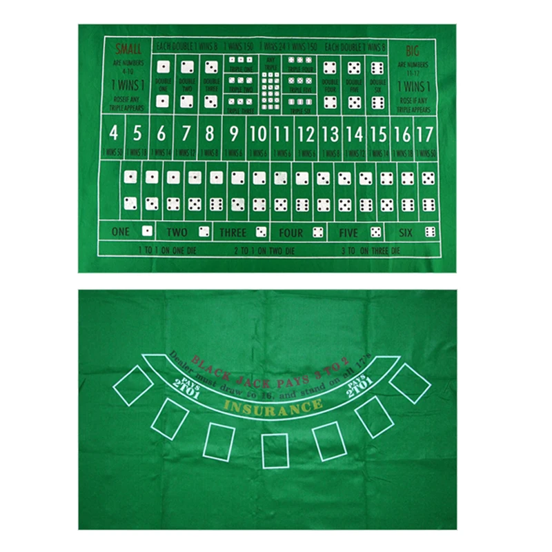 New arrival Double side Blackjack & sicbo table cloth Poker table cloth