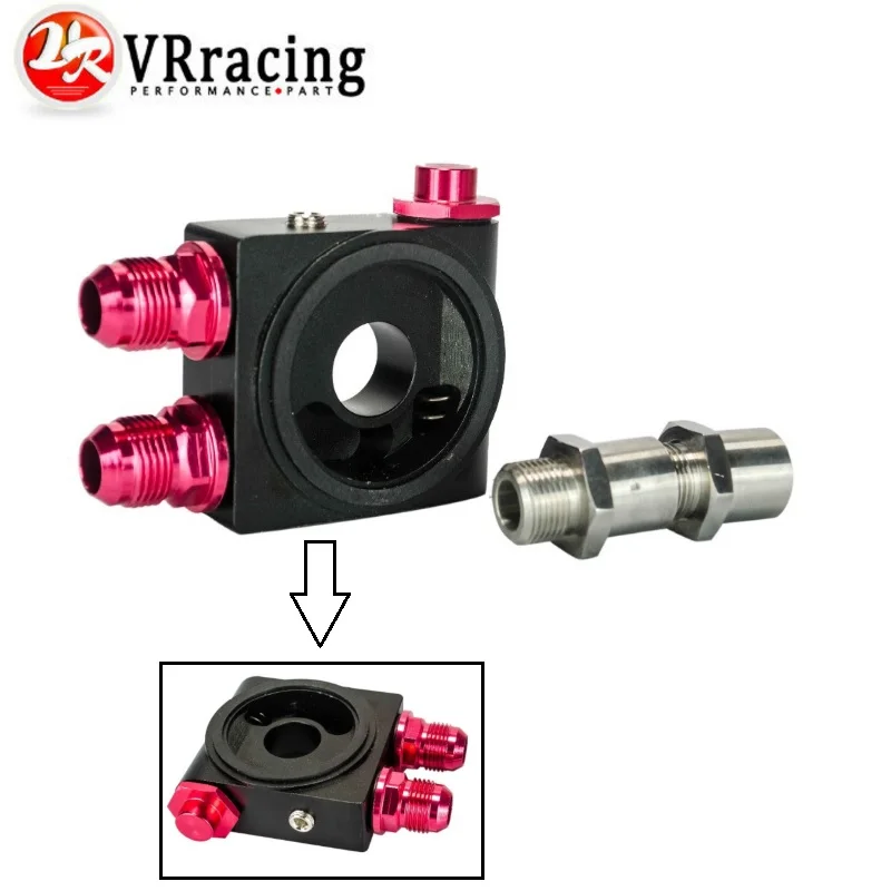 

VR RACING - Oil Sandwich Plate with Rear-Mounted Thermostat With AN10 fitting M20*1.5 And 3/4-16 Oil Sandwich Adapter VR5674BK