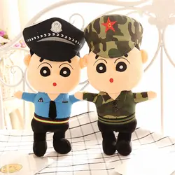 Кэндис Го плюшевые игрушки кукла Мультфильм Crayon Shin-chan платье в китайском стиле полицейский солдат ткань Рождественский подарок