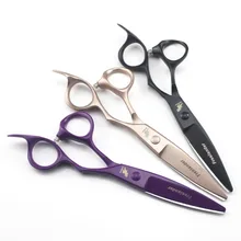 6 дюймов ивовые лезвия ножницы для стрижки волос парикмахерский инструмент черный фиолетовый золотой цвет парикмахерский стиль инструмент для волос красота поставка