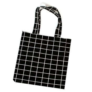 

New Reusable Cotton Linen Shopping Tote Eco Friendly Shopping Bag Original Ladies Handbag Casual Tote 2 Color