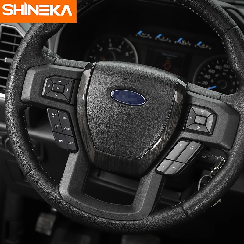 SHINEKA ABS чехлы на руль декоративная отделка наклейка для Ford F150 2015 2016 аксессуары