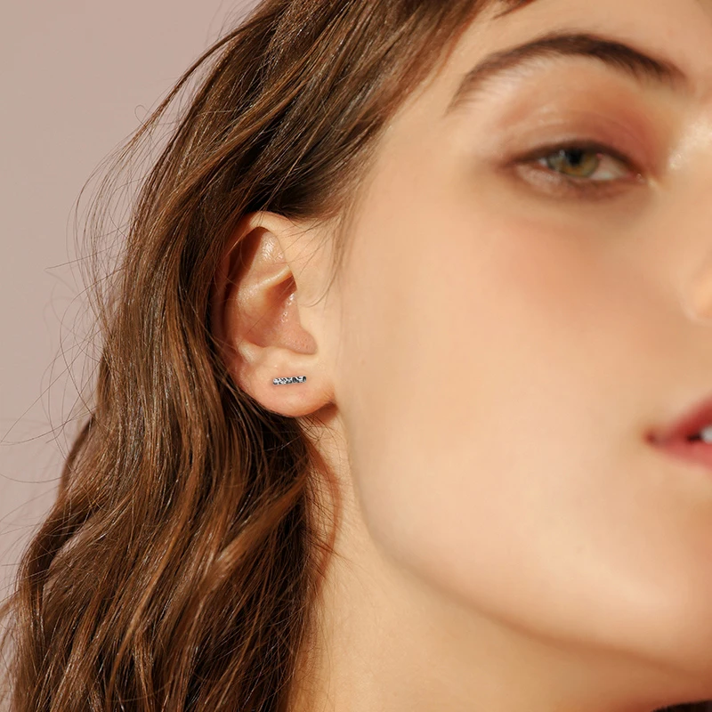 

Laramoi 925 Sterling Silver Uneven T Shape Stud Earrings Geometry Gold Plated Fine Jewelry for Women Ladies Travelling Party