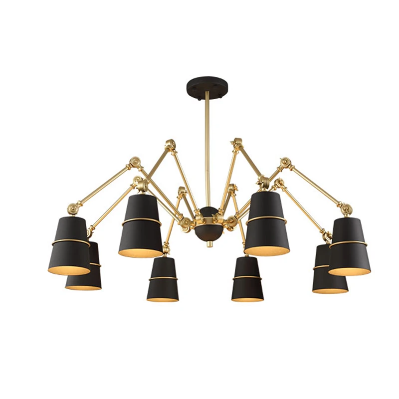 

Nordic Modern 8 bulb Pendant Light Creative steel Spider Pendant lamps unfoldable arm Living room Dining room Lamp warm LED lamp