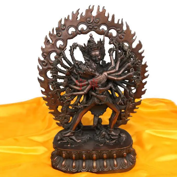 

Taiwan Cheung lion statues copper ornaments Kalachakra Tantra Bodhisattva temple