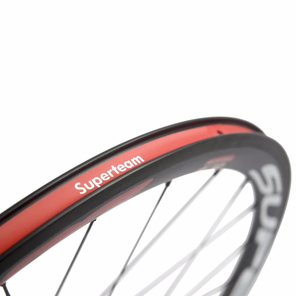 Flash Deal SUPERTEAM 700C Full Carbon Road Wheelset 38mm Clincher Carbon Wheels China R13 Racing Bicycle Wheel 5