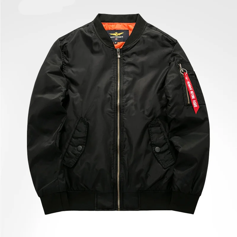 Men's autumn and winter large size sports and leisure European and American collar cotton jacket Air Force No. 1 MA Men's autumn and winter large size sports and leisure European and American collar cotton jacket Air Force No. 1 MA