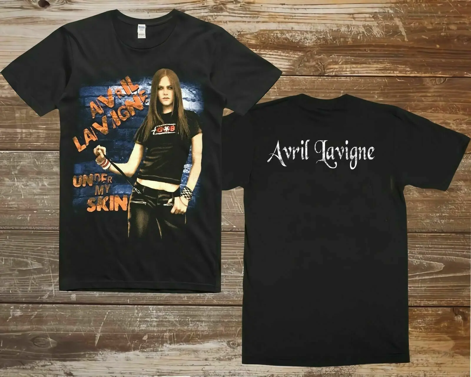 

Avril Lavigne Under My Skin Grunge Rock Tour 2004 Men's TShirt Cotton T-Shirt Short Sleeve O-Neck Cotton T Shirt Top Tee