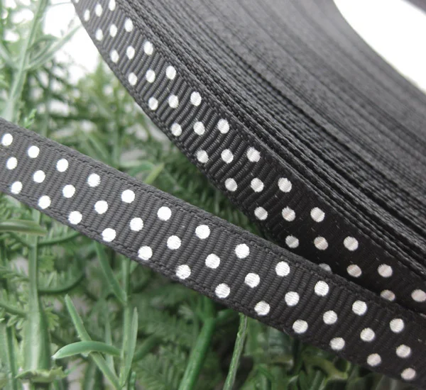 3/8 &quotчерный 30y Grosgrain Ленты Печати Точки Аппликации/Лодка/Свадьба R850 | Дом и сад