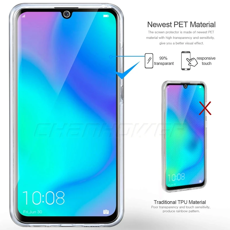 Двойной полный чехол для Huawei Y5 Y6 Y7 Y9 P Smart Plus Honor 10i 8A 8C 8X 7A 7C P30 P20 Lite Pro Funda чехлы