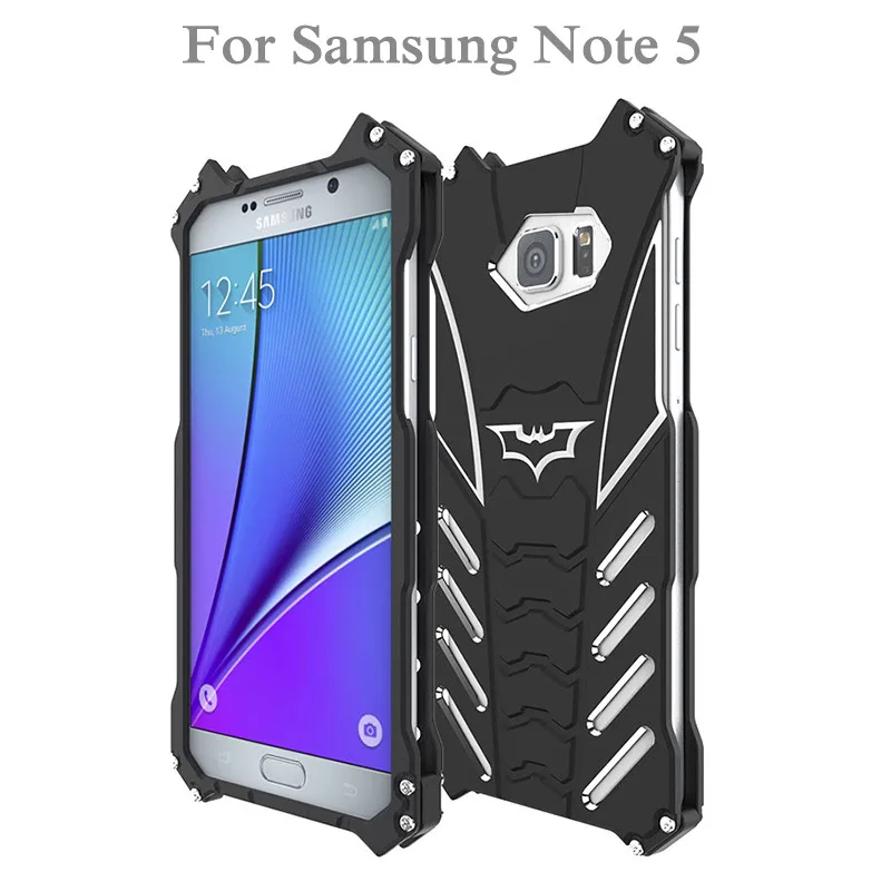 Роскошный металлический защитный чехол R-Just Batman для Samsung Galaxy S8 S7 S6 edge plus NOTE 5 FE C5 C7 C9 Pro, алюминиевый чехол