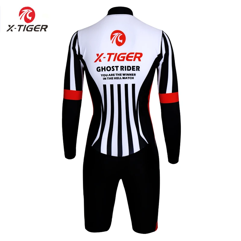 X-Tiger Мужская одежда для велоспорта, компрессионная губка, мягкий длинный рукав, дышащий Триатлон для бега, плавания, велоспорта