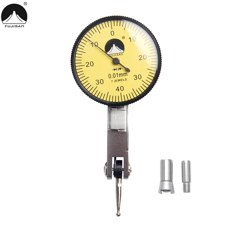 Billig FUJISAN 2 IN 1 Messuhr 0 0,8mm 0,01mm Stoßfest 7 Juwelen Mit Mini Universal Flexible magnetische Basis Messuhr
