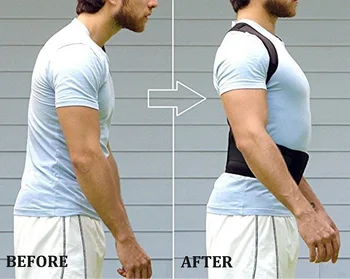 Posture Corrector For Men Women Back Support Adjustable Shoulder Lumbar Brace Adjustable Magnet Posture Corrector Male Corset