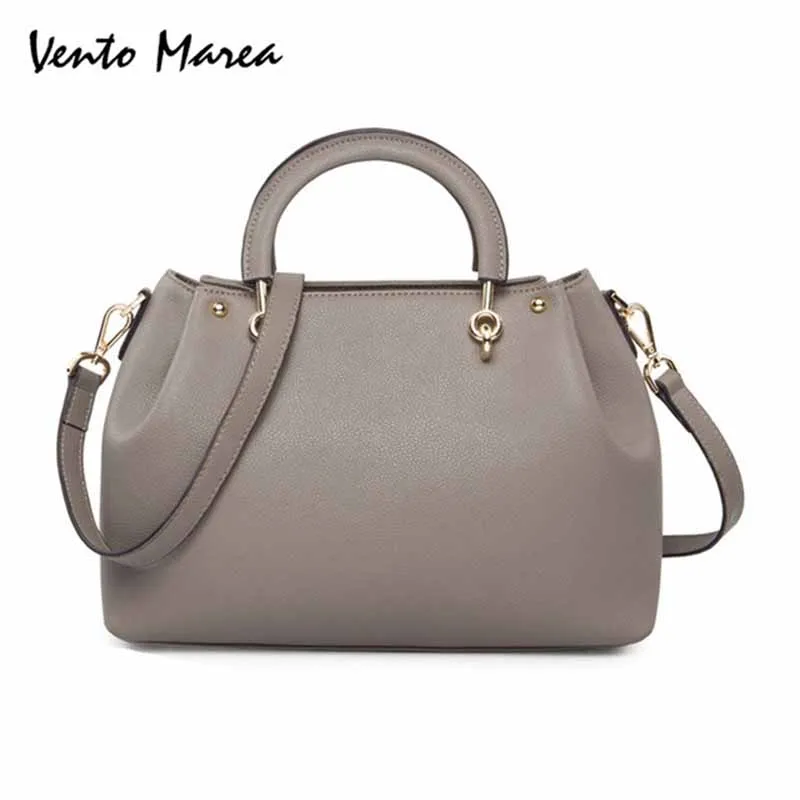 

Original Vento Marea OL Lady Gray Shoulder Bag 2019 Large Capacity Women Handbags Real Leather Business Crossbody Tote Purses