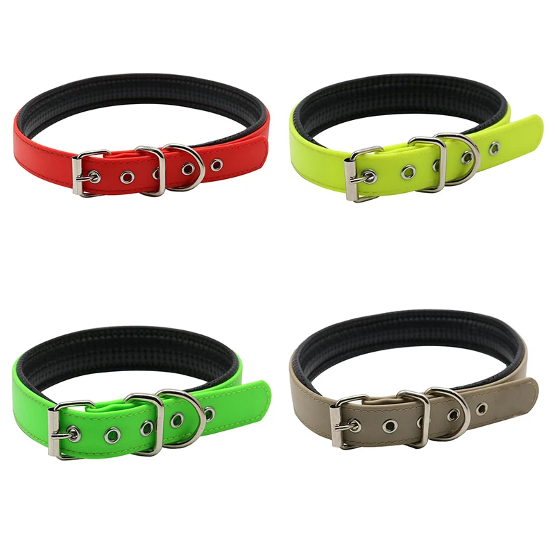 Waterproof PVC Material Dog Collar EVA soft Padded pet Collars Easy to